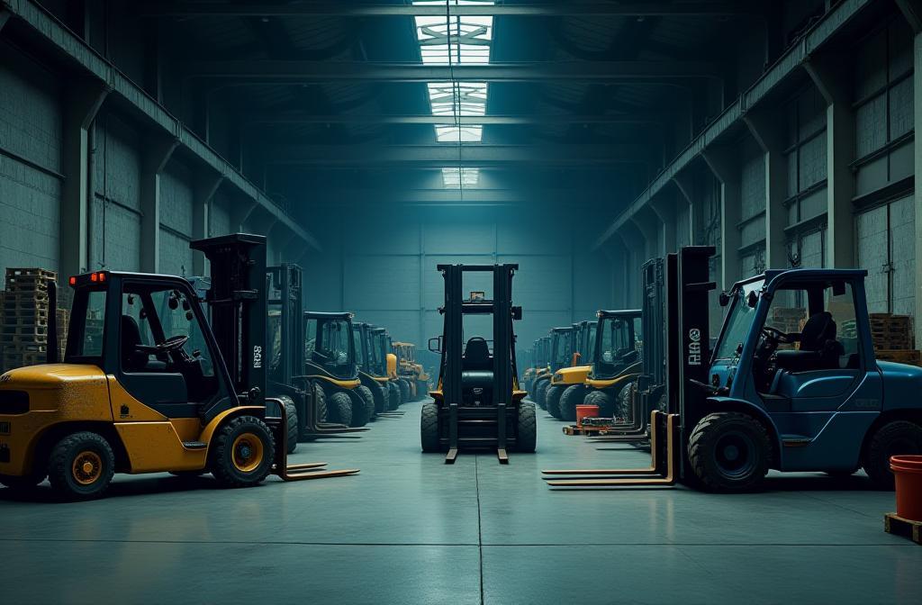 Industrial equipment in a warehouse